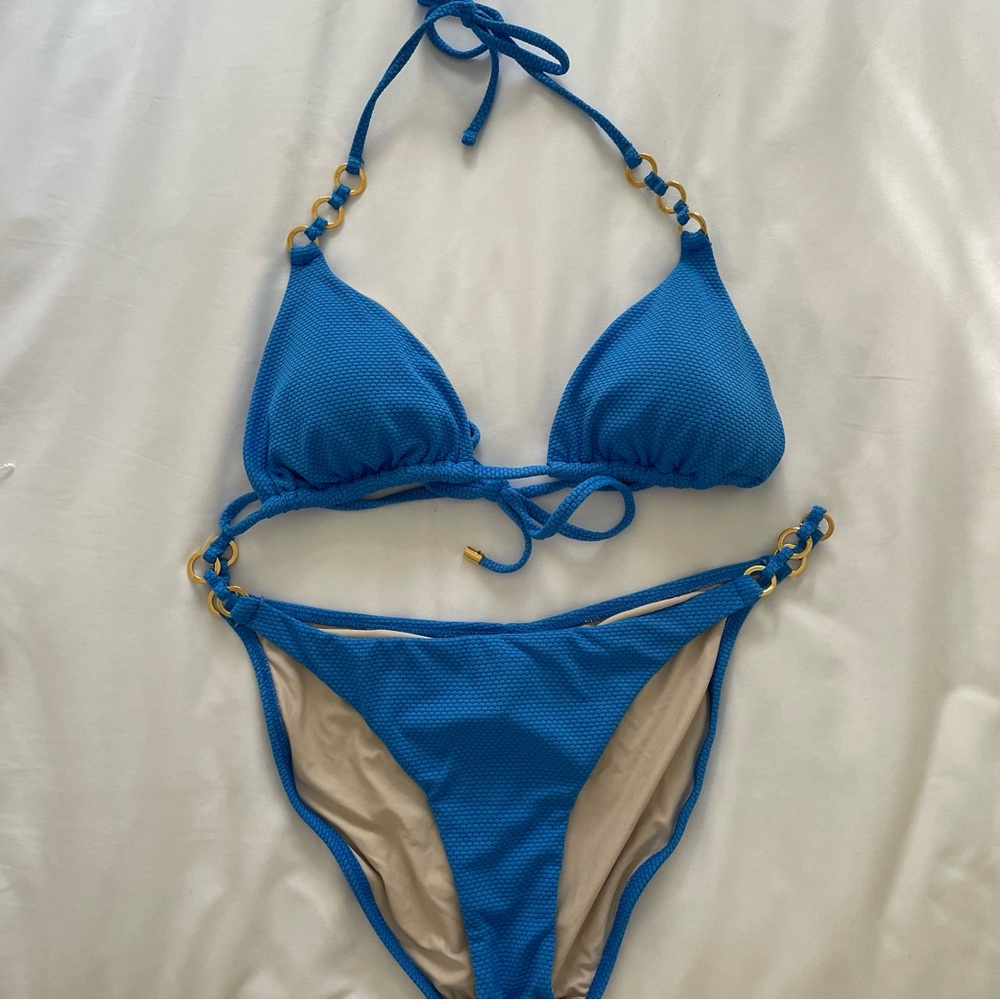 PQ BLUE BIKINI SET M TOP L BOTTOM